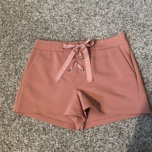 Express Rose Colored Ribbon Dress Shorts